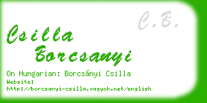 csilla borcsanyi business card